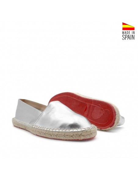 alpargatas talla grande plata