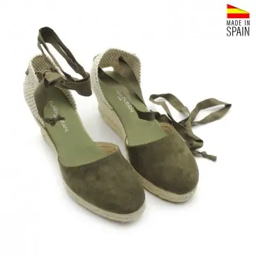 alpargatas cuña serraje