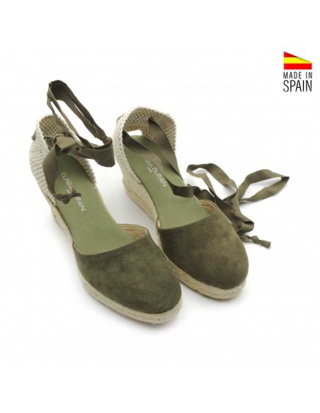 alpargatas cuña serraje