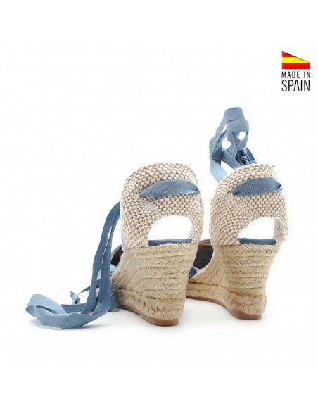 espartenas cuna mujer azul