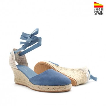 valencianas serraje azul