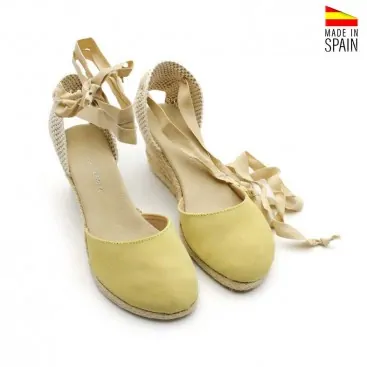 Alpargatas piel cintas