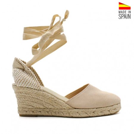 Alpargatas con cuña nude