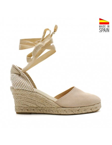 Alpargatas con cuña nude