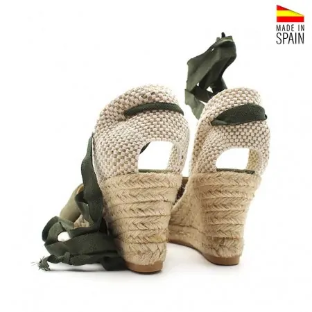 Alpargatas con cuña de piel