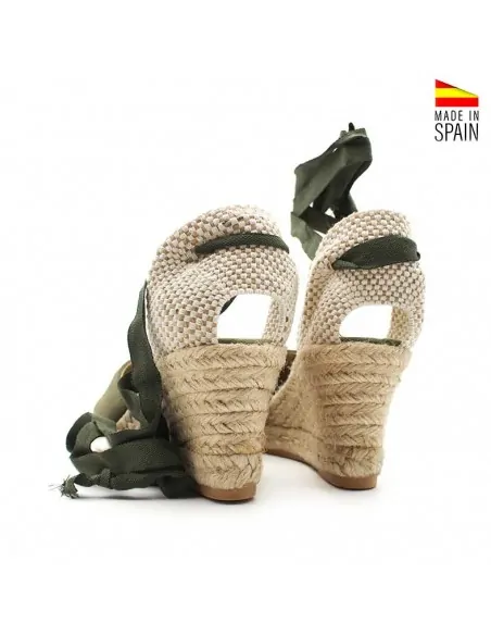 Alpargatas con cuña de piel