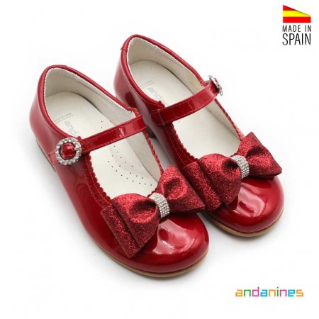 Zapatos Fiesta Niña Rojos