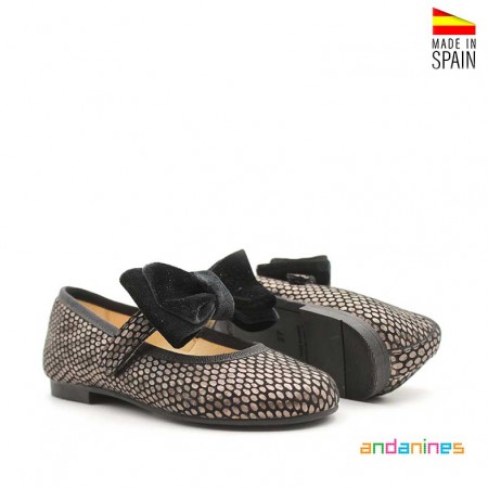 Zapatos Piel Niña Negros