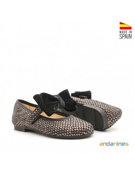 Zapatos Piel Niña Negros