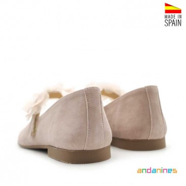 Zapatos niña comunión con flor