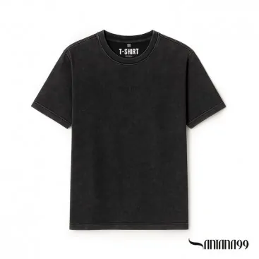 Camiseta negra hombre algodón