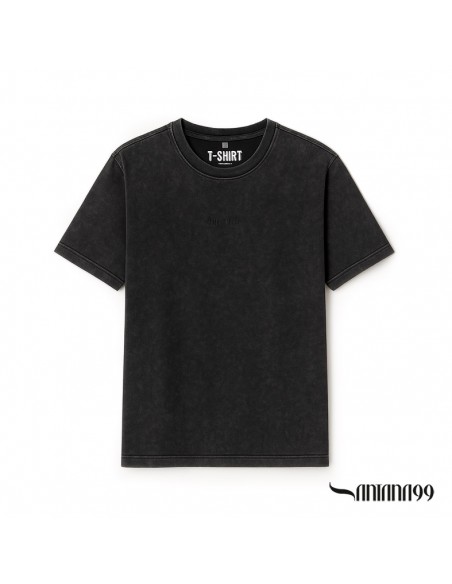 Camiseta negra hombre algodón