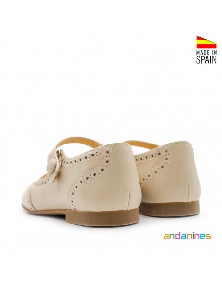 Merceditas piel beige