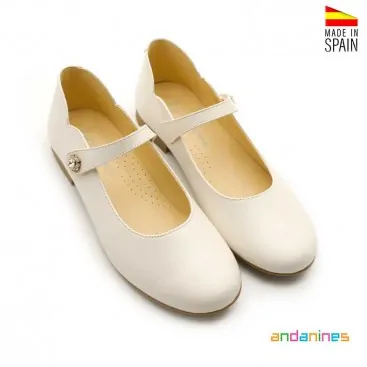 Zapatos comunión niña beige