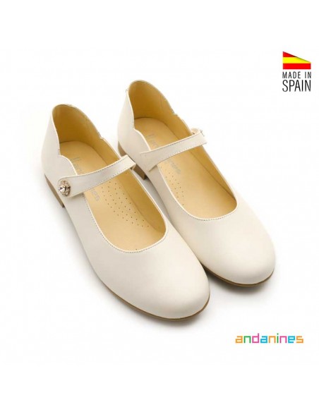 Zapatos comunión niña beige