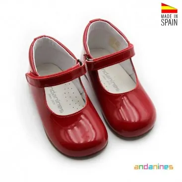 zapato rojo niña charol