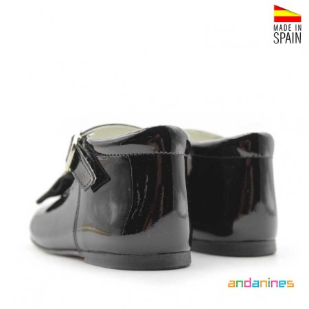 zapatos niña charol negro