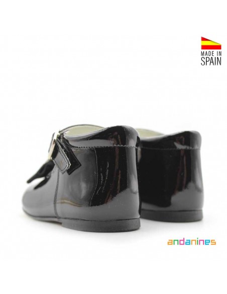 zapatos niña charol negro