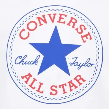 Camiseta blanca con logo Converse