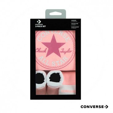 Conjunto bebé Converse rosa