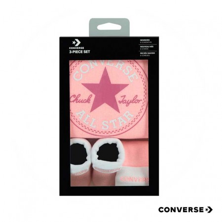 Conjunto bebé Converse rosa
