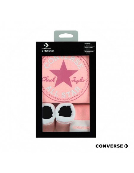 Conjunto bebé Converse rosa