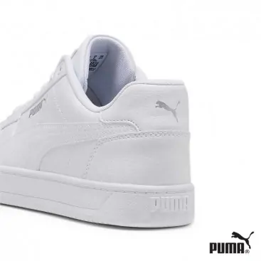 Zapatillas blancas retro hombre