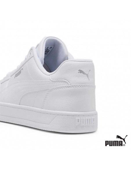 Zapatillas blancas retro hombre