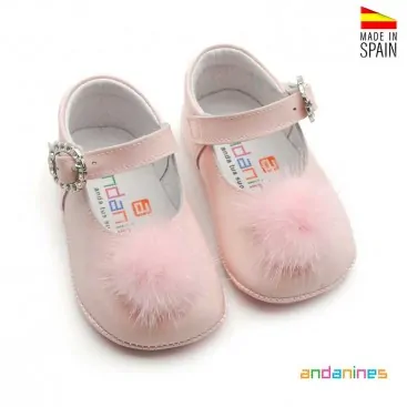 Zapatos charol rosa bebé