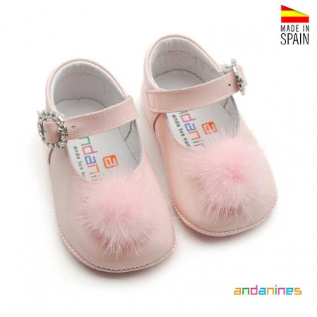 Zapatos charol rosa bebé