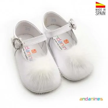 Zapatos bebé charol blanco