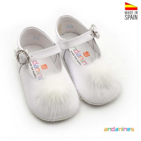 Zapatos bebé charol blanco