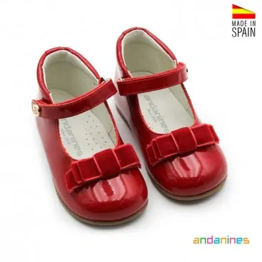 Zapato niña fiesta rojo