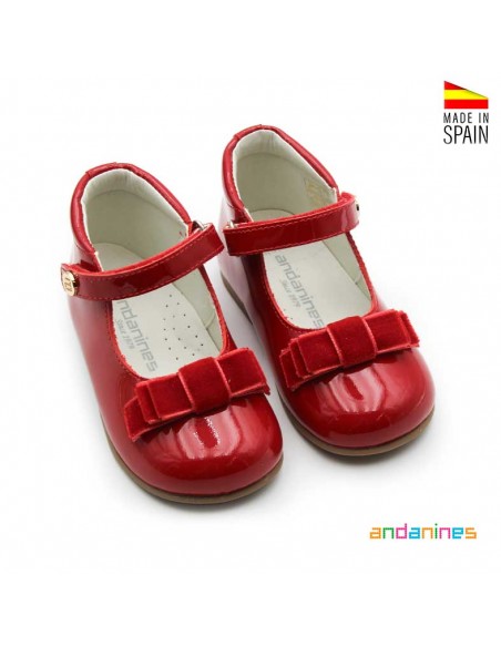 Zapato niña fiesta rojo