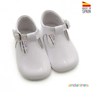 Zapatos bebé charol blanco