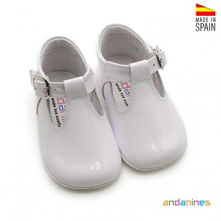Zapatos bebé charol blanco