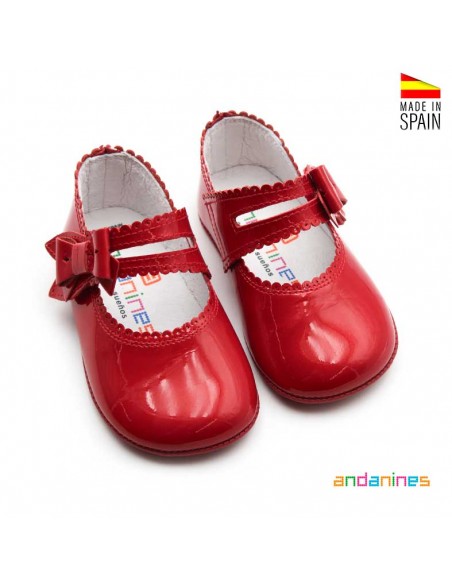Zapatos bebé fiesta rojos