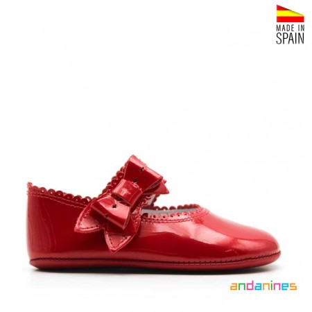 Merceditas bebé charol rojo