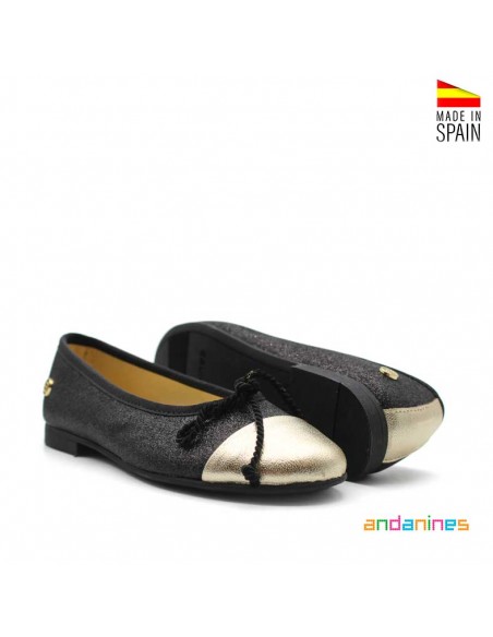 Bailarinas Negras Niña glitter