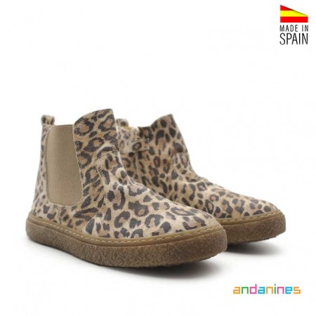 Botas Leopardo Serraje Niña