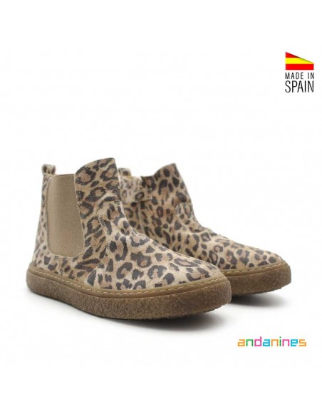 Botas Leopardo Serraje Niña