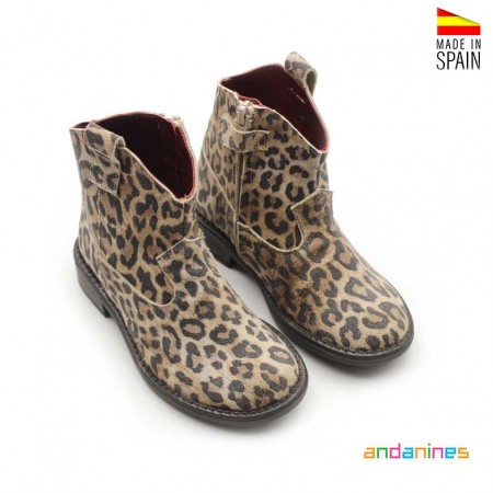 Botas Moda Niña Leopardo