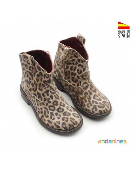 Botas Moda Niña Leopardo