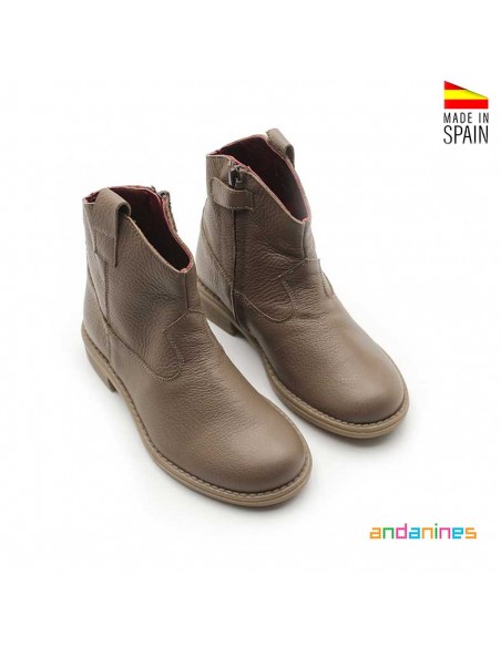 botines piel niña