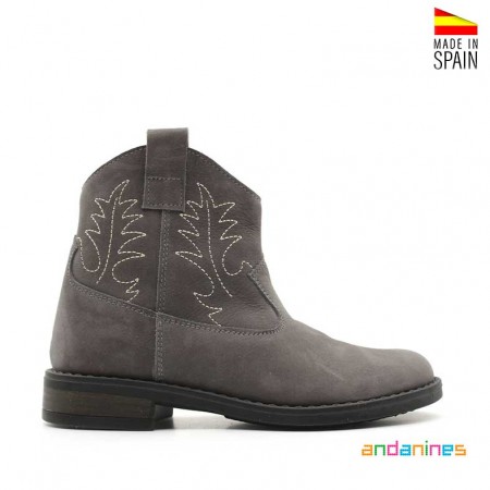 Botas Grises Piel Niña
