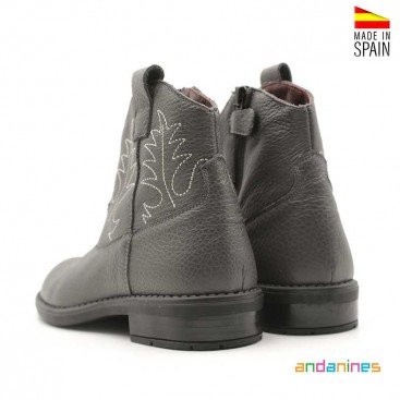 Botas Piel Gris Niña