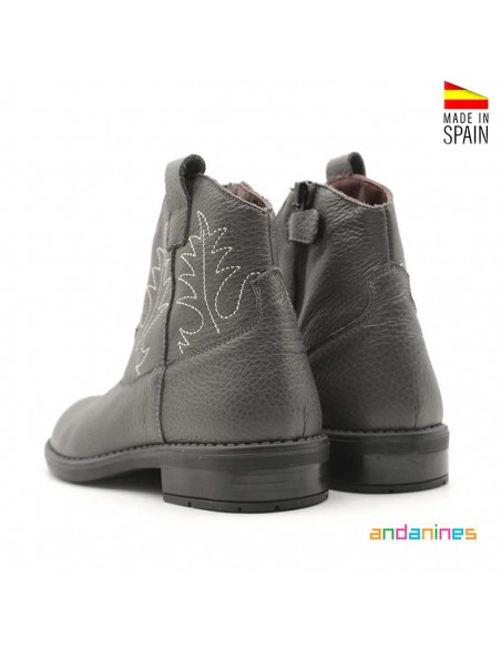 Botas Piel Gris Niña