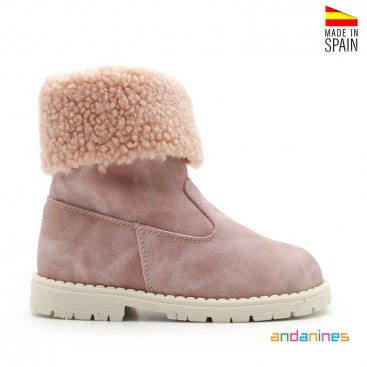 Botas borreguito rosa
