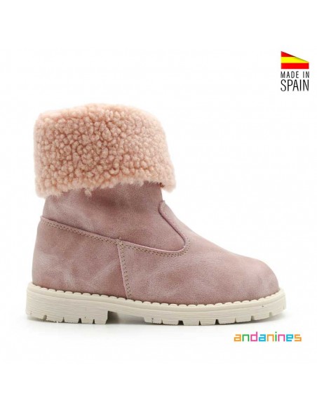 Botas borreguito rosa