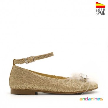 Zapatos dorados niña